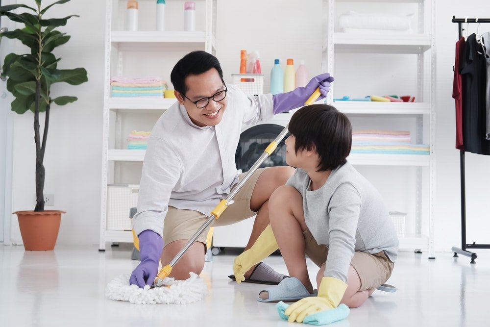 How do working parents keep the house clean?