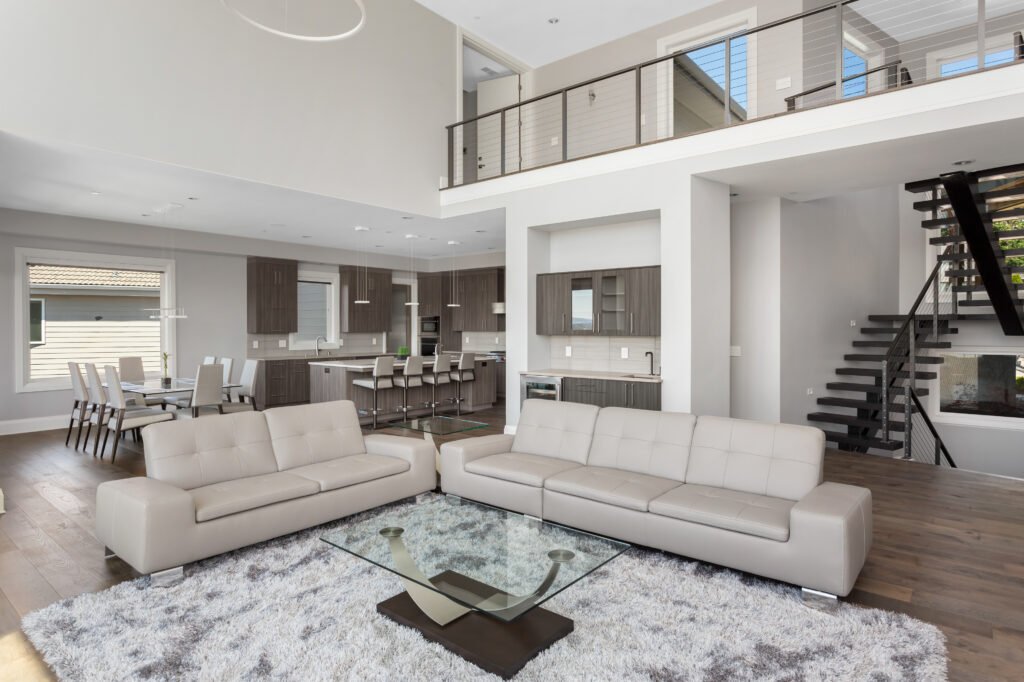 Living Room and Kitchen in New Luxury Home